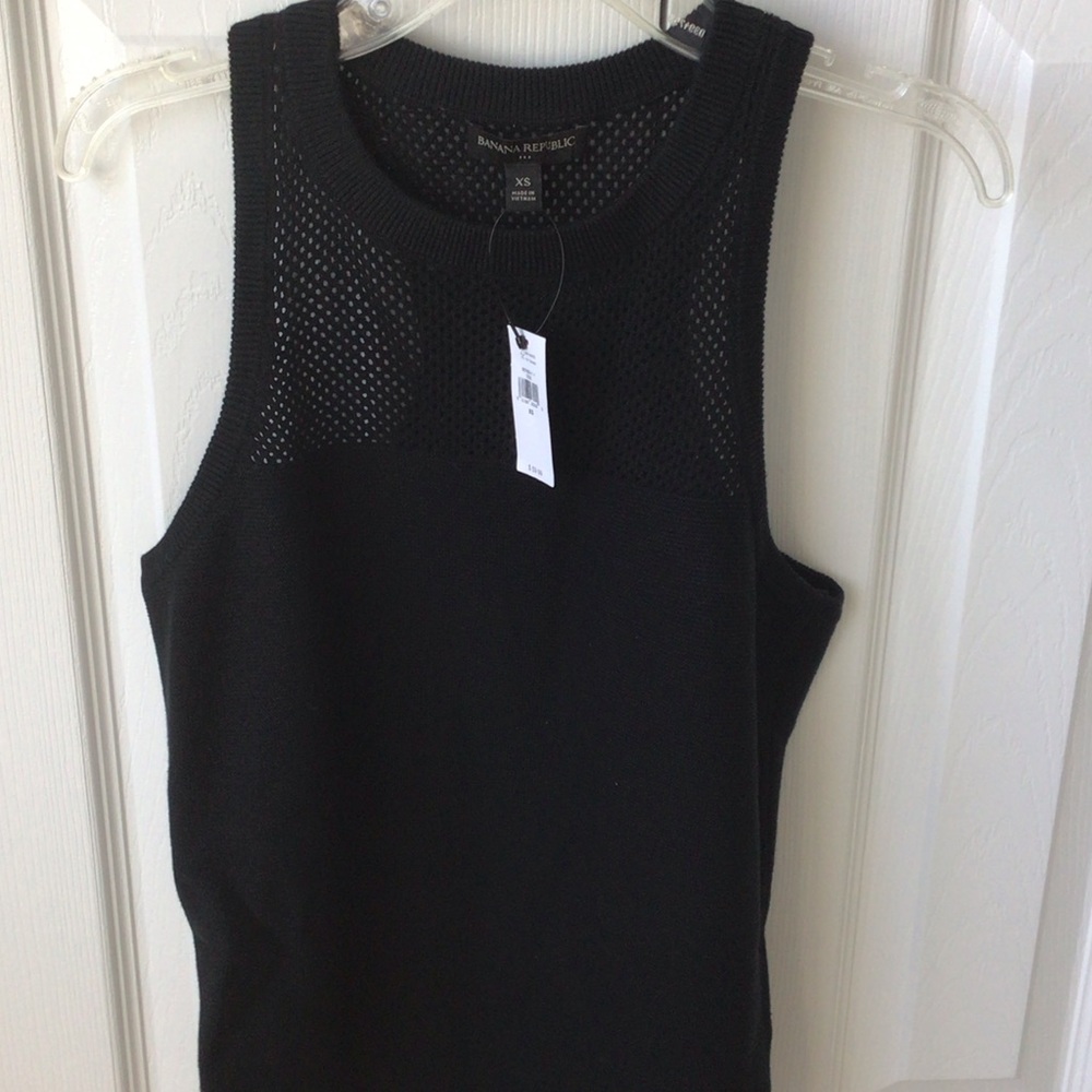 Banana Republic Black Mesh Tank Top